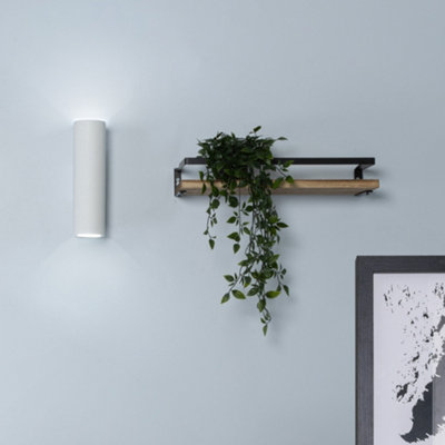 Litecraft Lomond White Paintable Up and Down Wall Light | DIY at B&Q