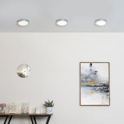 Litecraft Mari Chrome 12w Small LED Flush Bathroom Ceiling Light | DIY ...