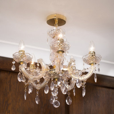 Silver 5 light deals chandelier