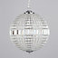 Litecraft Miley Chrome 1 Lamp Globe Ceiling Pendant Light