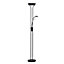 Litecraft Mother & Child Satin Black Dimmable Floor Lamp 2 Arm with Bulbs
