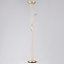 Litecraft Mother & Child Satin Brass Dimmable Floor Lamp 2 Arm with Bulbs