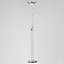 Litecraft Mother & Child Satin Chrome Dimmable Floor Lamp 2 Arm with Bulbs