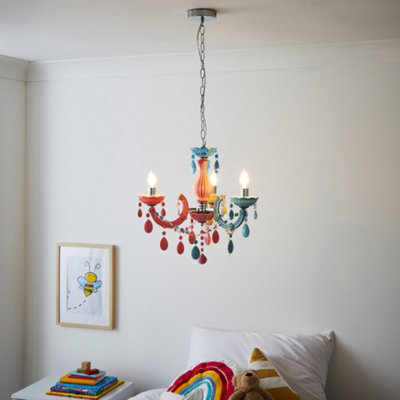 Litecraft Multi Coloured Marie Glow Kids Light Chandelier