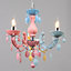 Litecraft Multi Coloured Marie Glow Kids 3 Light Chandelier