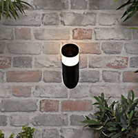 Litecraft Nura Black Modern Outdoor Angled LED Wall Light