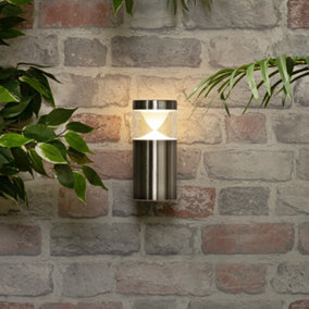 Litecraft Nura Stainless Steel Modern Outdoor LED Wall Light