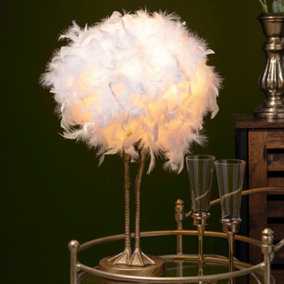 Litecraft Oscar Gold 1 Light Ostrich Legs Table Lamp