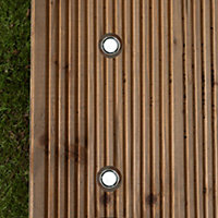 Litecraft Pack of 10 Coleman 3cm Stainless Steel LED Cool White Outdoor Decking Lights