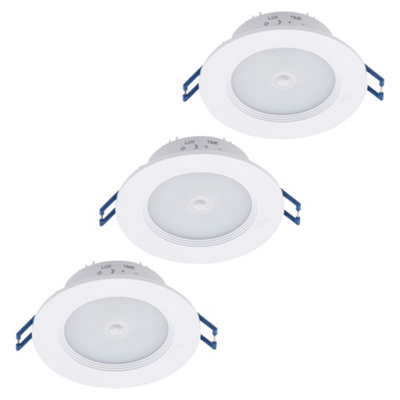 Litecraft Pack of 3 Jeune White LED Downlights with 360 Degree PIR Sensor