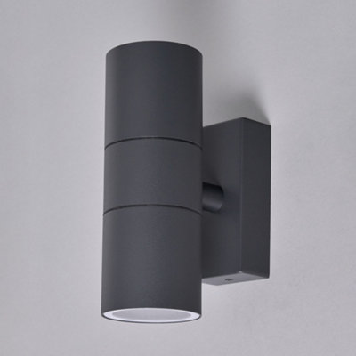 Litecraft Pack of 4 Kenn Anthracite Up and Down Outdoor IP44 Wall