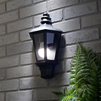 Litecraft Perry Black Outdoor Lantern Wall Light