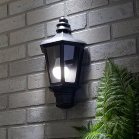 Litecraft Perry Black Outdoor Lantern Wall Light