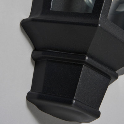 Litecraft Perry Black Outdoor Wall Light Half Wall Lantern