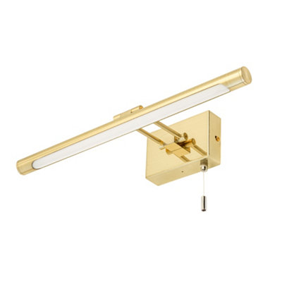 Litecraft Picture Light Brass IP44 Rated Wall Light