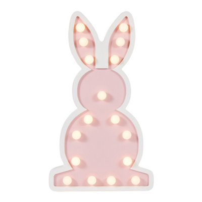 Litecraft Pink Bunny Glow Kids LED Table Lamp