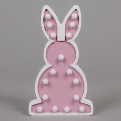 Litecraft Pink Bunny Glow Kids LED Table Lamp