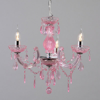 Kids best sale pink chandelier