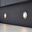 Litecraft Recessed Brushed Steel Warm White LED Outdoor Decking Lights