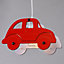 Litecraft Red Car Glow Kids Ceiling Pendant