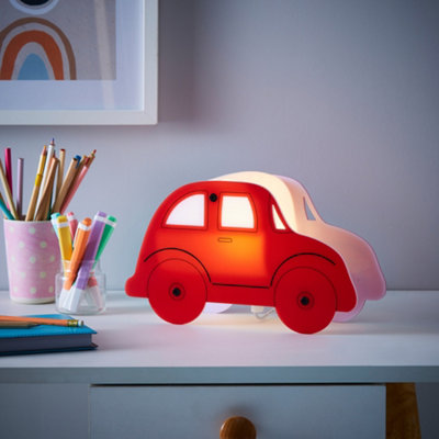 Litecraft Red Car Glow Kids LED Table Lamp