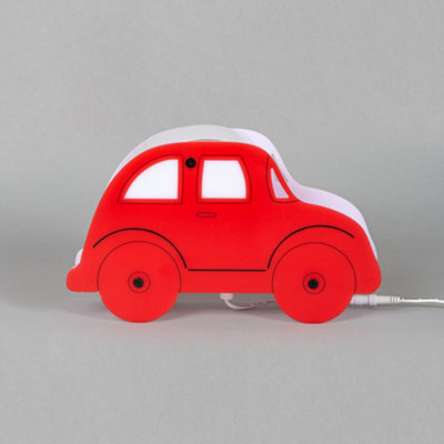 Litecraft Red Car Glow Kids Light LED Table Lamp
