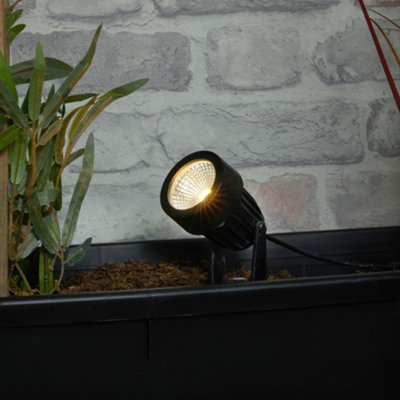 Litecraft Reggie Black LED Solar Outdoor Spike Light Kit