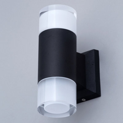 Litecraft Remote Black 2 Lamp Outdoor LED Wall Light