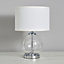 Litecraft Rhonda Chrome 1 Light Small Globe Table Lamp