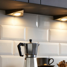 Litecraft Scott Satin Nickel Warm White Kitchen LED Under Cabinet Light