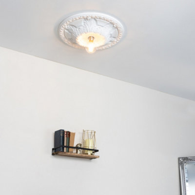 Litecraft Suilven White Paintable Large Ceiling Mount