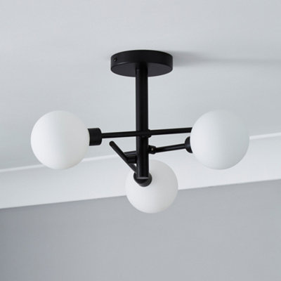 Black three deals arm ceiling light