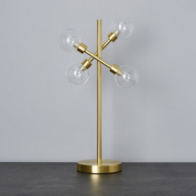 Litecraft Supa Brass 4 Light Stick Table Lamp