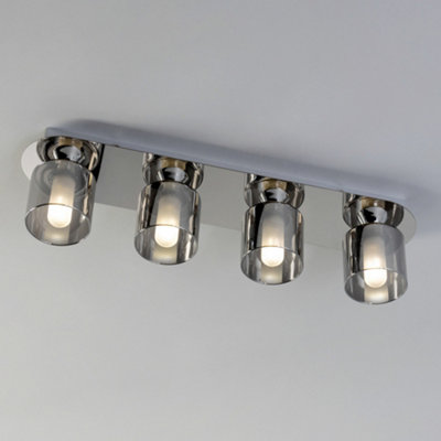 Litecraft Sylvia Chrome 4 Lamp Bathroom Ceiling Light