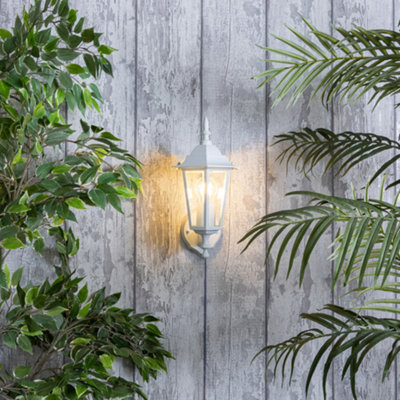 Litecraft Thera White 1 Lamp Traditional Outdoor Wall Light DIY at B&Q