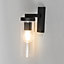 Litecraft Tibs Black 1 Lamp Modern Outdoor Up or Down Wall Light