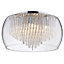 Litecraft Tiered Rods Chrome 5 Lamp Glass Bowl Ceiling Light