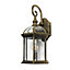 Litecraft Traditional Antique Brass Lantern Outdoor Wall Light