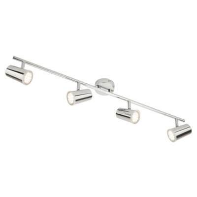 Litecraft Trisha Chrome 4 Light Bathroom Ceiling Spotlight Bar