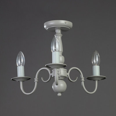 Litecraft Trudi Grey 3 Arm Ceiling Light