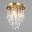 Litecraft Turin Brass 4 Lamp Bathroom Ceiling Light
