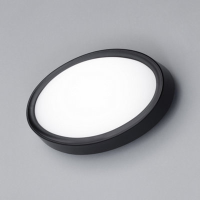 Litecraft Upton Black Oval Outdoor LED Wall Light