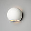 Litecraft Vane White Paintable Round Up and Down Wall Light