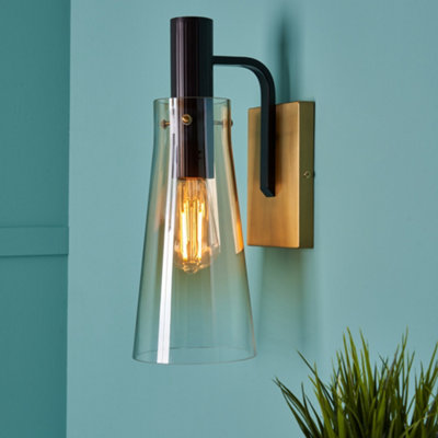 Litecraft Visconte Atrani Champagne With Ombre Shade Wall Light