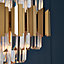 Litecraft Visconte Furore Brass 9 Light Ceiling Pendant
