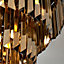 Litecraft Visconte Ingot Bronze 7 Light Ceiling Pendant