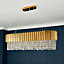 Litecraft Visconte Pagani Bronze Oval Chandelier 8 Light Bar
