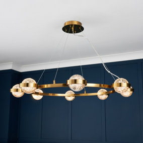 Litecraft Visconte Sarno Brass 8 Light Ring Ceiling Light