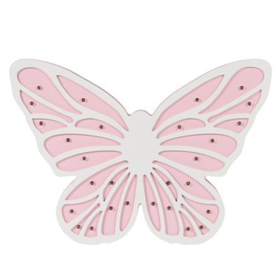 Litecraft White Butterfly Glow Kids LED Table Lamp