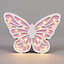 Litecraft White Butterfly Glow Kids LED Table Lamp